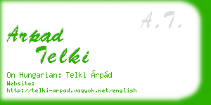 arpad telki business card