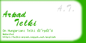 arpad telki business card